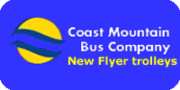 Coast Mountain Bus Company New Flyer E40LF trolleys